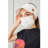 Beyaz Yetişkin Genç Maske Takılabilir Tenis Yazlık vizör spor şapka yumuşak pamuklu Penye