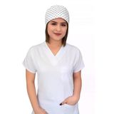 Beyaz Yıldız Desenli Cerrahi Bone B10