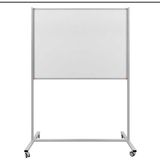 Beyaz Yüzeyli 90X120 Tekerlekli Ayaklı Yazı Tahtası - Ahşap - Beyaz - Seçenek 1