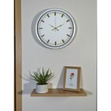 Beyaz Zarafet 40 Cm Metal Duvar Saati