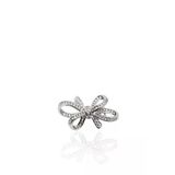 Beyaz Zirkon Taşlı Gümüş Fiyonk Broş 2.5X1.3cm [Oysfb011]