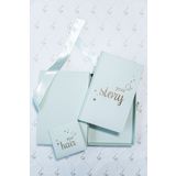 BeyazBirKutu Your Story Baby Journal Kutulu Set Anne ve Bebek Günlüğü Mint Anı Defteri