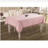 Beyazıt Tekstil Dantelli Leke Tutmayan Dertsiz Kumaş Masa Örtüsü Pembe 160 x 220 byzt241