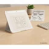 BeyazSamsung Uyumlu Galaxy Tab 2 10.1 Kılıf Book Cover Standlı GT-P5100 GT-P5110 P5113 Tablet Kılıfı - İnce Akıllı Koruma