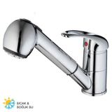 Beyazsu Mix Aç Kapa Pirinç Berber Lavabo Bataryası Pirinç