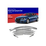 beyaztuning Audi A4 Cam Çıtası Komple Set Çerçevesi Kromu Nikelajı B8 Kasa