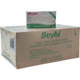 Beybi 1 Koli (20 Paket) L (Large) Beden Pudralı Lateks Beyaz Muayene Eldiveni