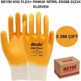 Beybi Arge Toptan Kn2 Flex+ Pamuklu Nitril Eldiven 288 Çift No 10 Xl