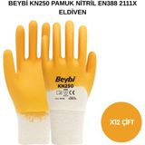 Beybi Arge Toptan KN250 Pamuklu Nitril Eldiven 12 Adet No 10 Xl