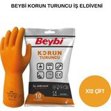 Beybi Arge Toptan Korun Turuncu Iş Eldiveni 12 Adet No 10