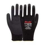 BEYBİ B-FLEX-120 Mikro Köpük Nitril İş Eldiveni | 15G Likralı, Esnek, Kaydırmaz, Nefes Alabilir, Dayanıklı Koruma | Beden: 10