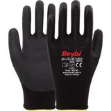 Beybi B-FLEX120 10BEDEN 12LI Micro Köpük Nitril Eldiven (4131X) - Siyah