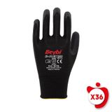 Beybi B-Flex120 Siyah Micro Köpük Nitril 8 Beden 36 Çift İş Eldiveni
