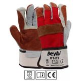 Beybi Dt-01 Deri Kaplı Isıya Dayanıklı Ağır İş Eldiveni (10Lu Paket) 10 Beden (Kdo)