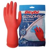 Beybi Ekonomik Ev Işleri ve Bulaşık Eldiveni - 8-8.5 Beden(5 Çift) - Kırmızı