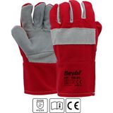 Beybi İş Eldiveni - Dk-01 Deri Montaj - 12 Çift - 10 - Gri