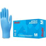 Beybi İş Eldiveni - Muayene Mavi Nitril Pudrasız Strong 5 - 20 Paket - L
