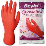 Beybi Karmelita Bulaşık Eldiveni 8 Beden - Kırmızı - Standart