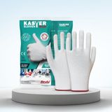 Beybi Kasyer 10 Beden XL Beyaz Yıkanabilir Polyester 5 Çift İş Eldiveni
