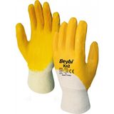 Beybi Kn2 12 Çift Sarı Nitril İş Eldiveni - Sarı - Beyaz - XL