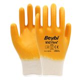 Beybi KN2 Flex+ No: 10 Koli 288 Çift Sarı Pamuk Likralı Örme Eldiven