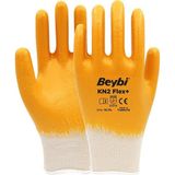 Beybi Kn2 Flex Plus Pamuklu Nitril Eldiven - Sarı - 10