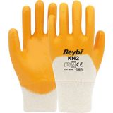 Beybi Kn2 Pamuk Nitril Iş Eldiveni XL/10 Beden 12 Çift - Sarı - Beyaz