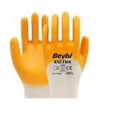 Beybi Kn2 Sarı Nitril İş Eldiveni 10 Çift