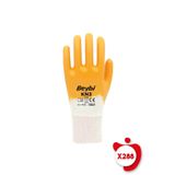 Beybi KN3 10 Beden 288 Çift Sarı Pamuk Nitril İş Eldiveni
