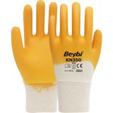 Beybi KN350 Pamuk Nitril Iş Eldiveni 288 Çift(Koli) 10 - Sarı - Beyaz