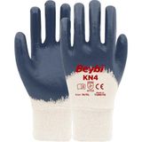 Beybi KN4 Şardonlu Nitril Lacivert İş Eldiveni NO: 10 144 Çift (1 Koli) - Renkli - XL