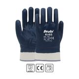 Beybi KN65 Şardonlu Antistatik Pamuk Nitril Eldiven 10XL 6 Çift - Lacivert