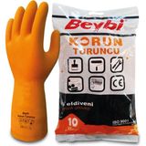 Beybi Korun Lateks Iş Eldiveni No: 9.5 Turuncu - 1 Çift