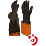Beybi Korun Tırtıklı 60 cm 5 Paket Uzun Siyah İş Eldiveni