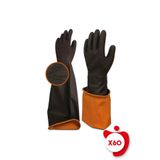 Beybi Korun Tırtıklı 60 cm 60 Paket Uzun Siyah İş Eldiveni