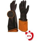 Beybi Korun Tırtıklı 60 cm Uzun Siyah İş Eldiveni 72 Paket