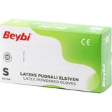 Beybi Lateks Eldiven Pudralı Small (Küçük) - 100 Adet