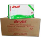 Beybi Lateks Pudralı Eldiven L - Large 20 Paket 100'LÜ - Beyaz