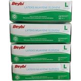 Beybi Lateks Pudralı (L) 4 Lü Eldiven 4 Kutu