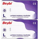 Beybi Lateks Pudralı Large 200'lü Muayene Eldiveni