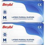 Beybi Lateks Pudralı Medium 200'lü Muayene Eldiveni