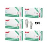 Beybi Lateks Pudralı Muayene Eldiven Large 5 x 100'lü - Beyaz