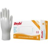 Beybi Lateks Pudralı Muayene Eldiven S - Small 100LÜ - Beyaz
