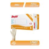 Beybi Lateks Pudralı Small Beden Muayene Eldiven 100lü Paket