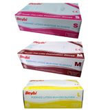 Beybi Latex Muayene eldiveni - Pudrasız - M-100