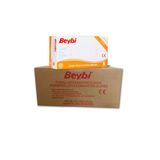 Beybi Latex Pudralı Beyaz Muayene Eldiveni Small 100'Lü Paketlerde 1 Koli 20 Paket