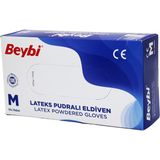 Beybi M Pudralı Muayene Eldiveni 100LÜ (4767) - MCT7160- 9964 - Çok Renkli