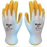 Beybi Nitril Işçi Eldiveni Sarı Pn7 No-10 XL Yırtılmaya Karşı Dayanıklı 6 Çift