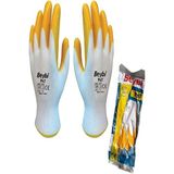 Beybi Nitril Sarı İş Eldiveni No:10 12'li Paket - Sarı - Beyaz - PN7