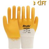 Beybi Pamuk-Nitril 3/4 Kaplama Iş Eldiveni KN350 No: 10 - 3 Çift - Sarı